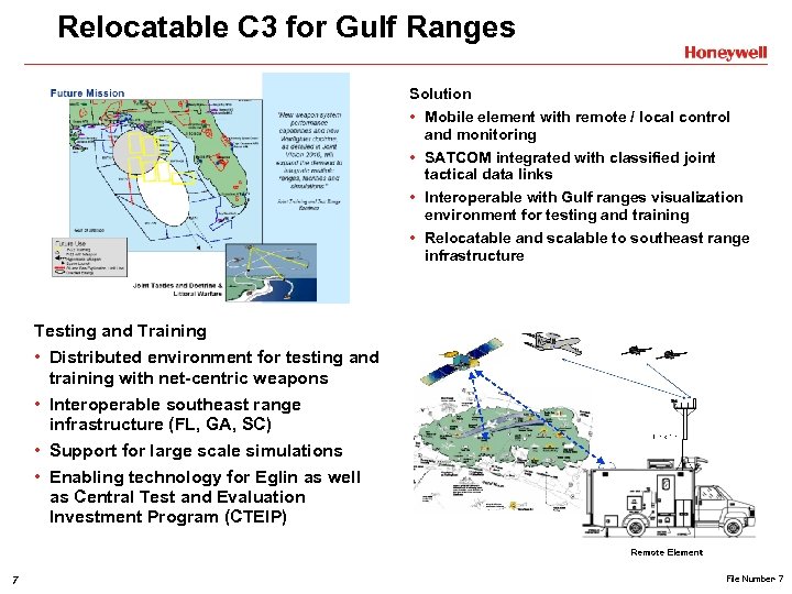 Relocatable C 3 for Gulf Ranges Solution • Mobile element with remote / local