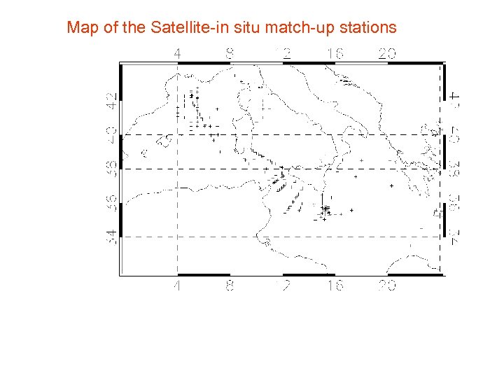 Map of the Satellite-in situ match-up stations 