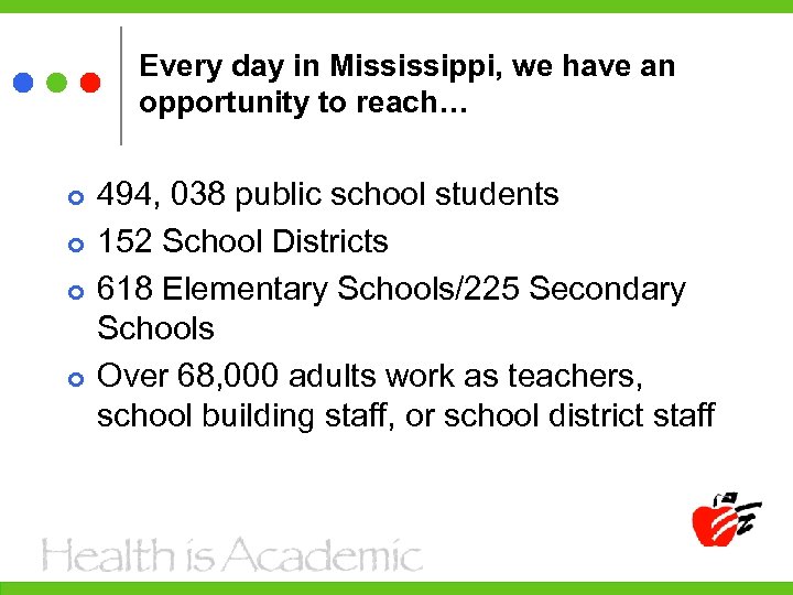 Every day in Mississippi, we have an opportunity to reach… 494, 038 public school