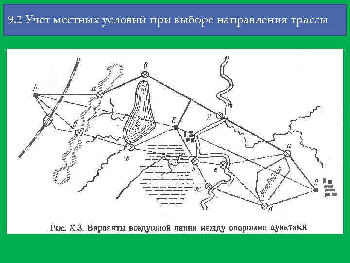 9. 2 Учет местных условий при выборе направления трассы 