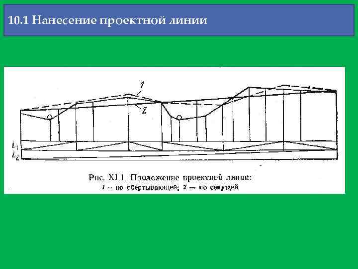 10. 1 Нанесение проектной линии 