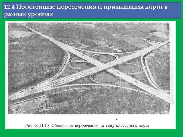 12. 4 Простейшие пересечения и примыкания дорог в разных уровнях 