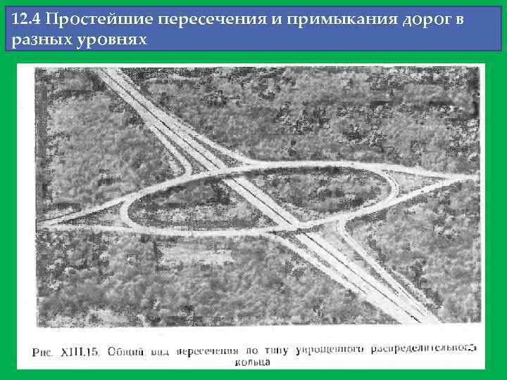 12. 4 Простейшие пересечения и примыкания дорог в разных уровнях 