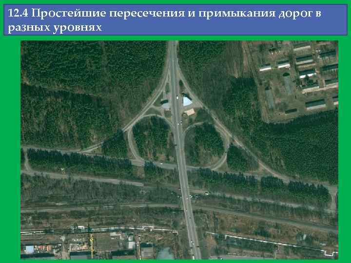 12. 4 Простейшие пересечения и примыкания дорог в разных уровнях 