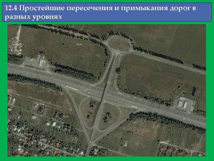12. 4 Простейшие пересечения и примыкания дорог в разных уровнях 