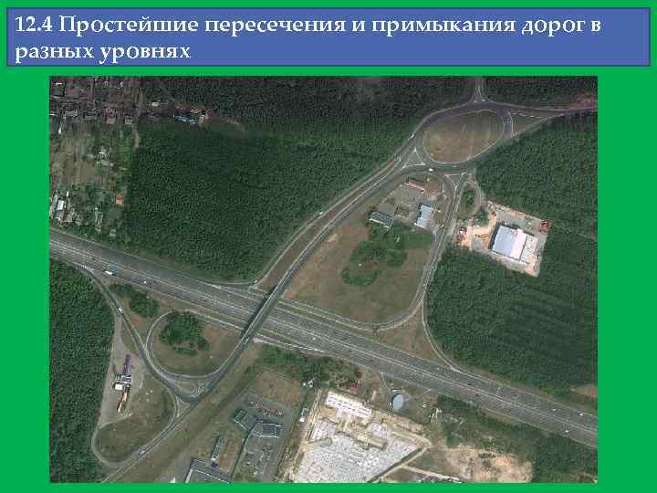 12. 4 Простейшие пересечения и примыкания дорог в разных уровнях 