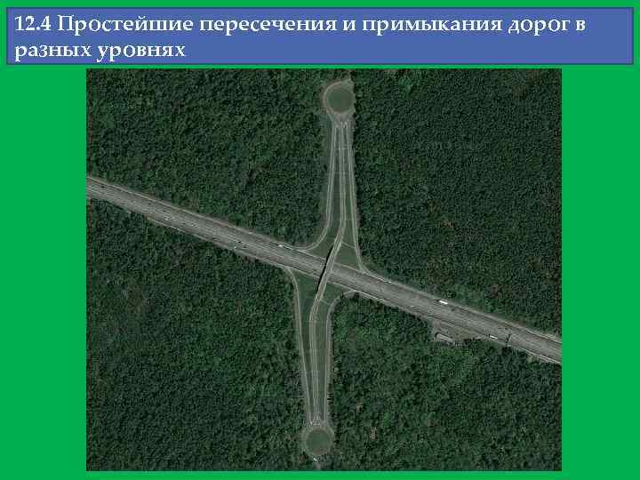 12. 4 Простейшие пересечения и примыкания дорог в разных уровнях 