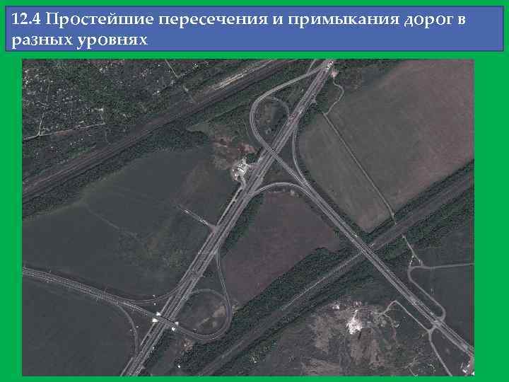 12. 4 Простейшие пересечения и примыкания дорог в разных уровнях 