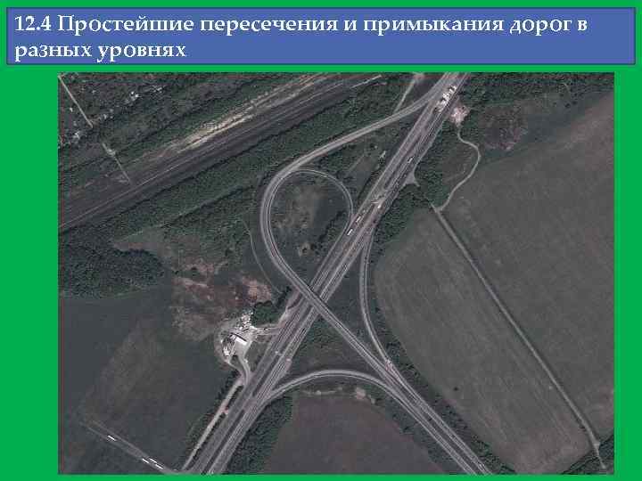 12. 4 Простейшие пересечения и примыкания дорог в разных уровнях 