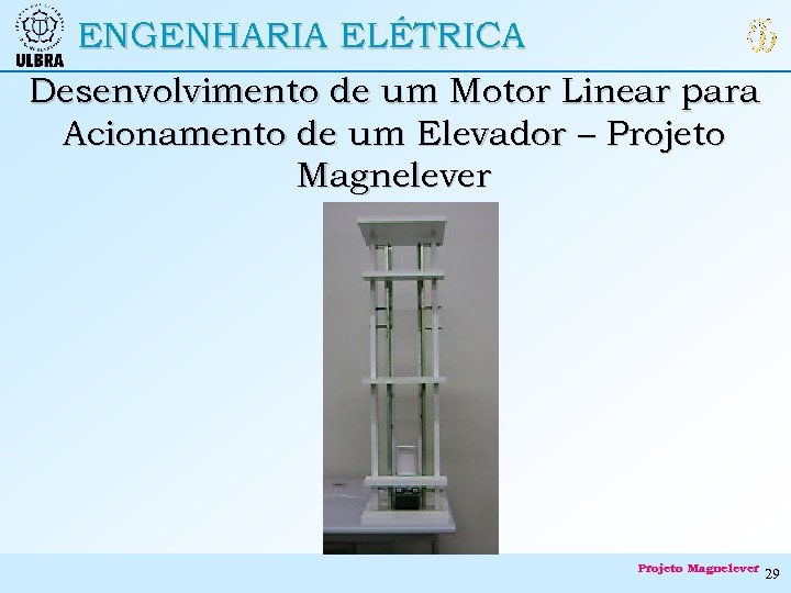ENGENHARIA ELÉTRICA Desenvolvimento de um Motor Linear para Acionamento de um Elevador – Projeto