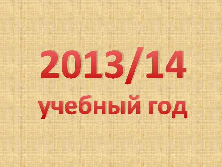 2013/14 учебный год 