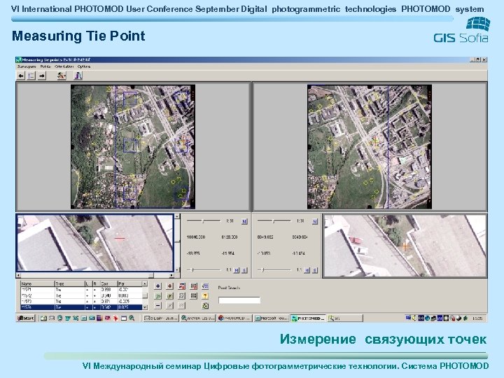 VI International PHOTOMOD User Conference September Digital photogrammetric technologies PHOTOMOD system Measuring Tie Point