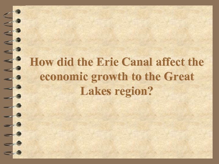 How did the Erie Canal affect the economic growth to the Great Lakes region?
