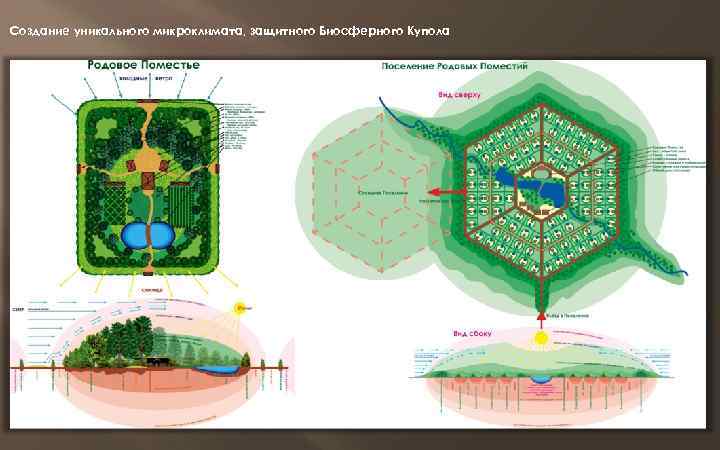 Создание уникального микроклимата, защитного Биосферного Купола 