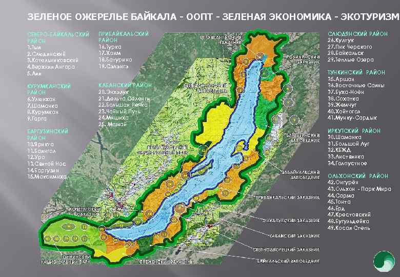 ЗЕЛЕНОЕ ОЖЕРЕЛЬЕ БАЙКАЛА - ООПТ - ЗЕЛЕНАЯ ЭКОНОМИКА - ЭКОТУРИЗМ СЕВЕРО-БАЙКАЛЬСКИЙ РАЙОН 1. Тыя