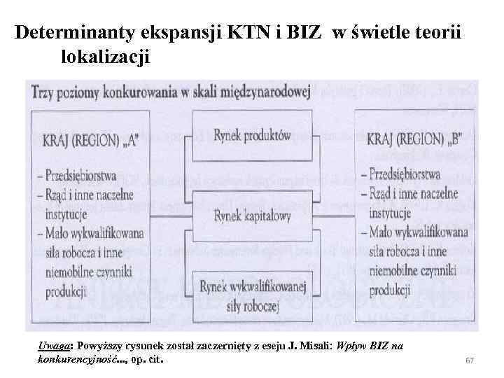 Determinanty ekspansji KTN i BIZ w świetle teorii lokalizacji Uwaga: Powyższy rysunek został zaczernięty