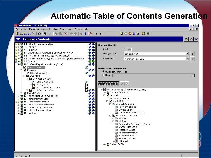 Automatic Table of Contents Generation 