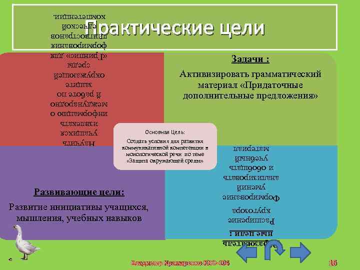 Научить учащихся извлекать информацию о международно й работе по защите окружающей среды «Гринпис» для