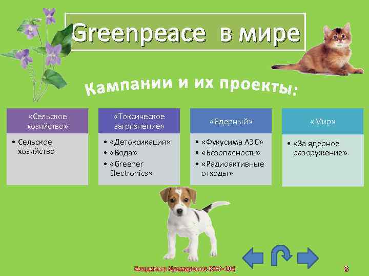 Greenpeace в мире «Сельское хозяйство» • Сельское хозяйство «Токсическое загрязнение» • «Детоксикация» • «Вода»