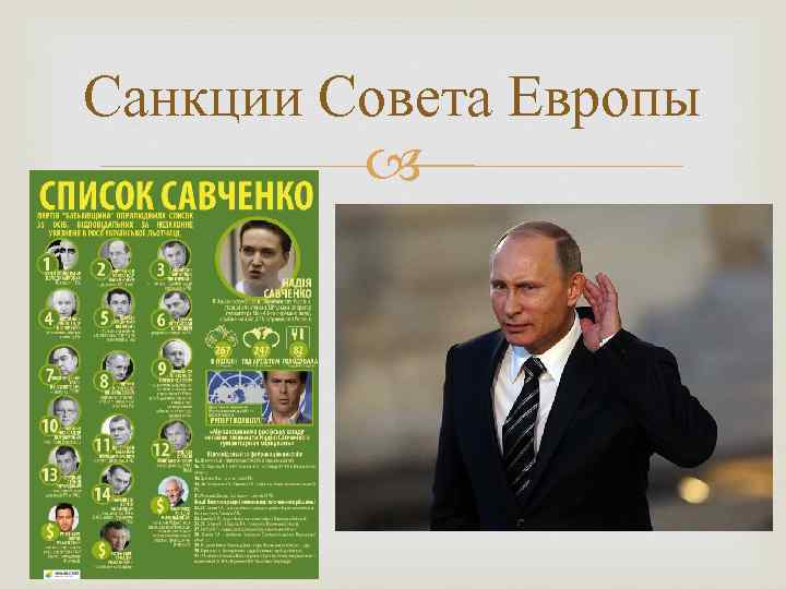 Санкции Совета Европы 