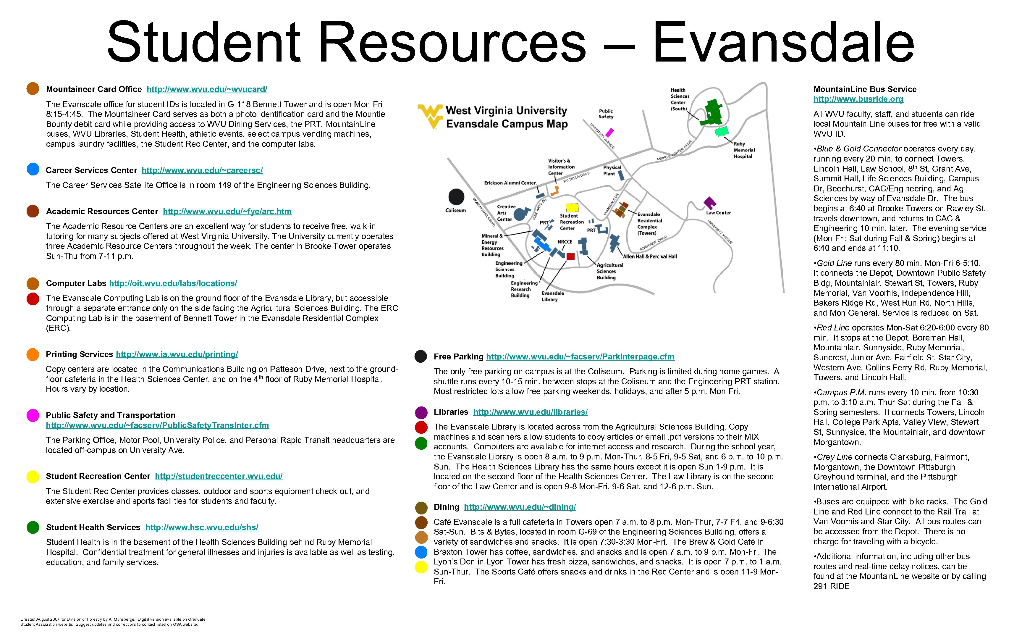 Student Resources – Evansdale Mountain. Line Bus Service http: //www. busride. org Mountaineer Card