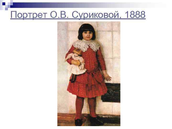 Портрет О. В. Суриковой, 1888 