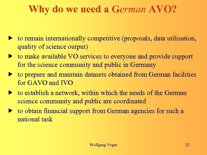 Why do we need a German AVO? to remain internationally competitive (proposals, data utilisation,