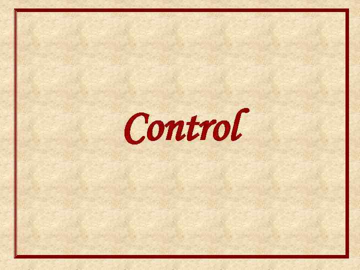 Control 