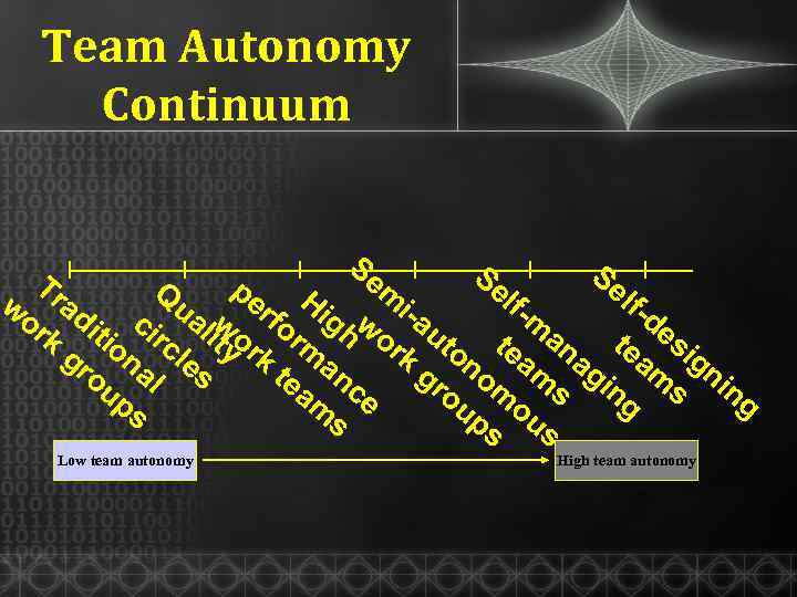 Team Autonomy Continuum Se Se Se pe H m Q lflfw ad ua w