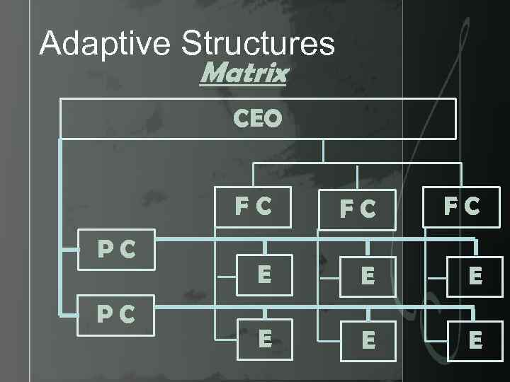 Adaptive Structures Matrix CEO FC PC PC FC FC E E E 