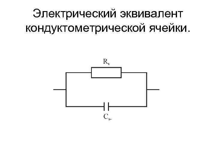 Электрический эквивалент кондуктометрической ячейки. 