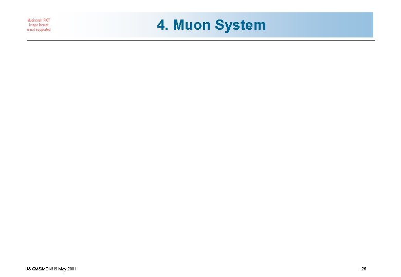 4. Muon System US CMS/MDN/19 May 2001 25 