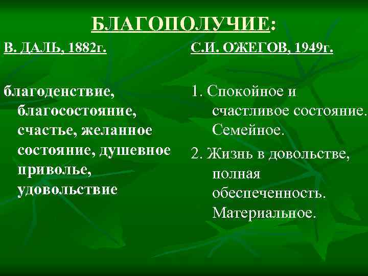 БЛАГОПОЛУЧИЕ: В. ДАЛЬ, 1882 г. С. И. ОЖЕГОВ, 1949 г. благоденствие, 1. Спокойное и