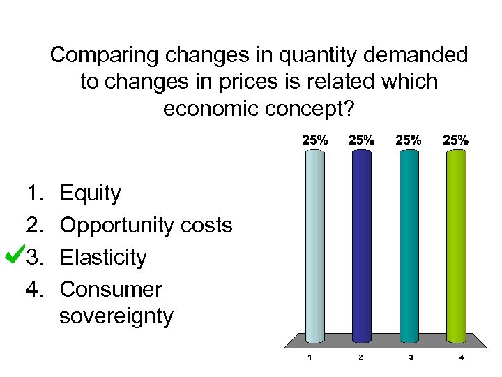 Comparing changes in quantity demanded to changes in prices is related which economic concept?