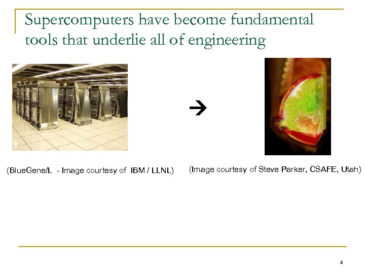 Supercomputers have become fundamental tools that underlie all of engineering (Blue. Gene/L - Image