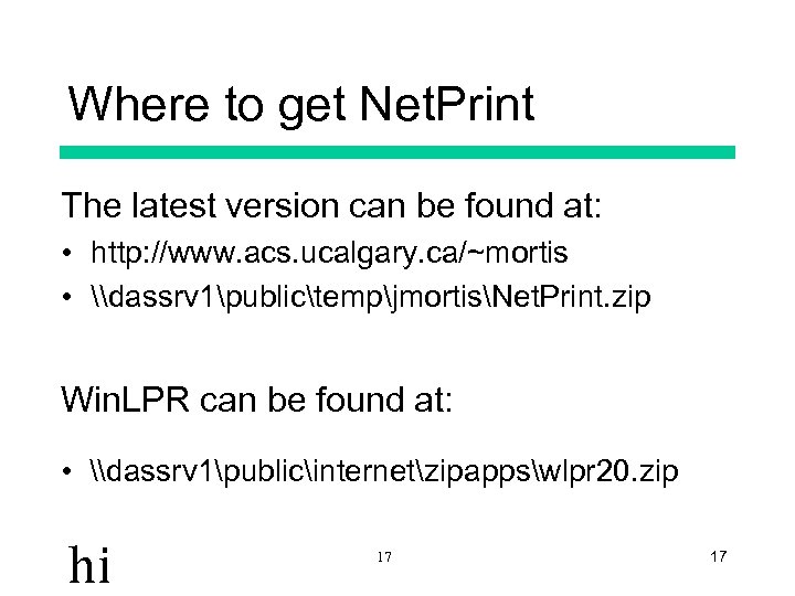 Where to get Net. Print The latest version can be found at: • http: