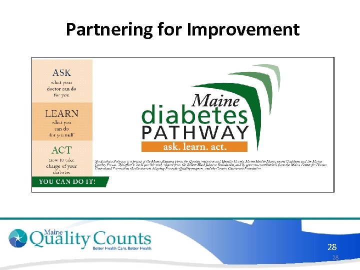 Partnering for Improvement 28 28 