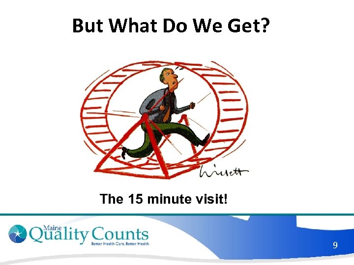 But What Do We Get? The 15 minute visit! 9 