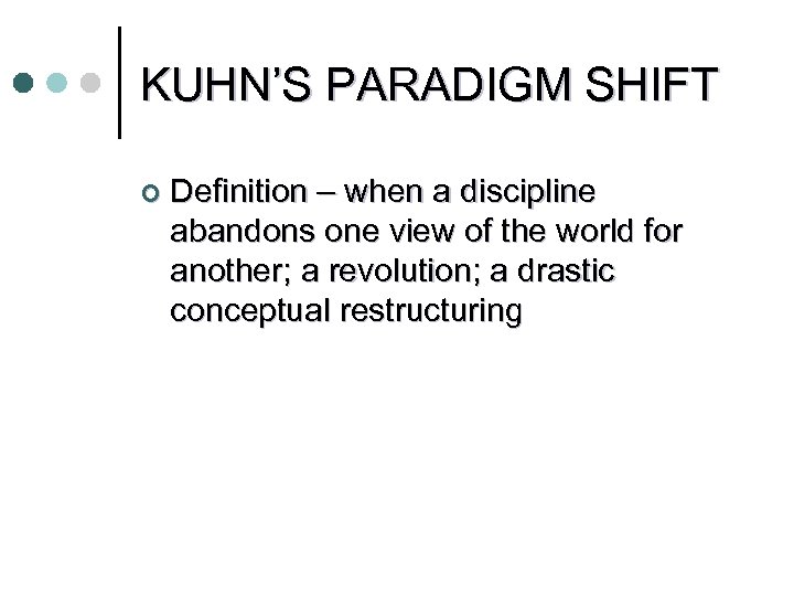 definition of paradigm shift