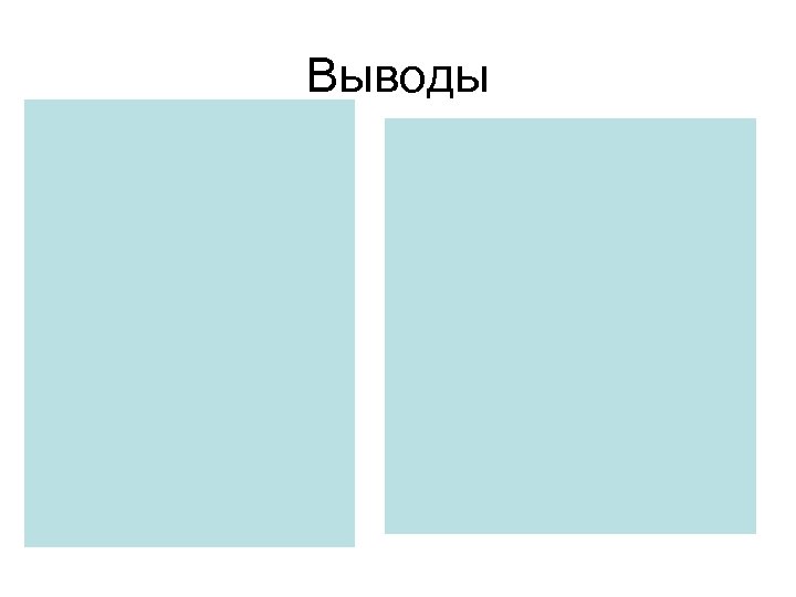 Выводы 
