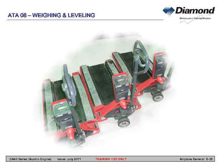 ATA 08 – WEIGHING & LEVELING DA 40 Series (Austro Engine) Issue: July 2011