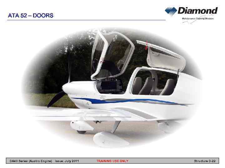 ATA 52 – DOORS DA 40 Series (Austro Engine) Issue: July 2011 TRAINING USE