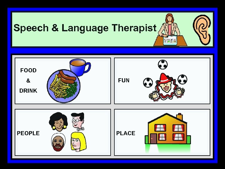 Speech & Language Therapist FOOD & FUN DRINK PEOPLE PLACE 