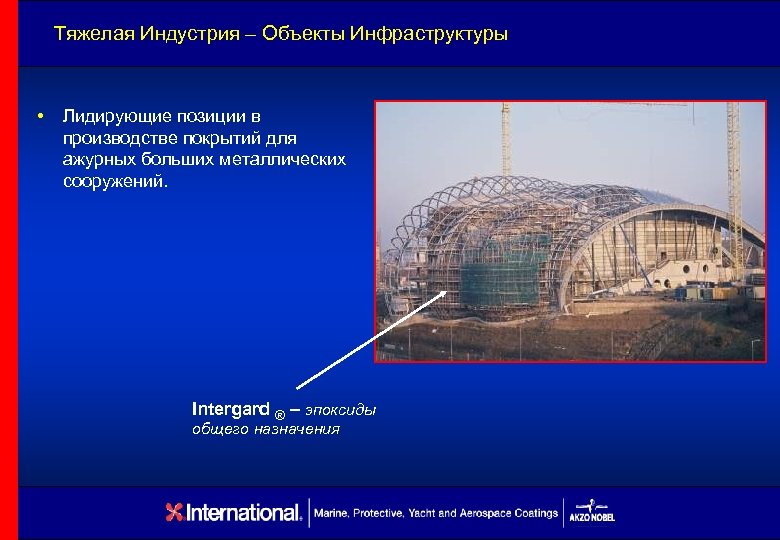Тяжелая Индустрия – Объекты Инфраструктуры • Лидирующие позиции в производстве покрытий для ажурных больших