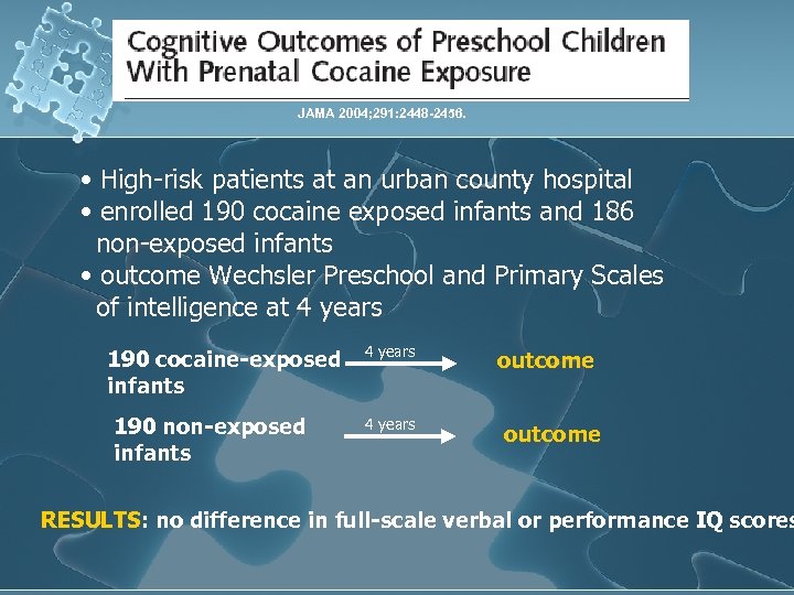 JAMA 2004; 291: 2448 -2456. • High-risk patients at an urban county hospital •