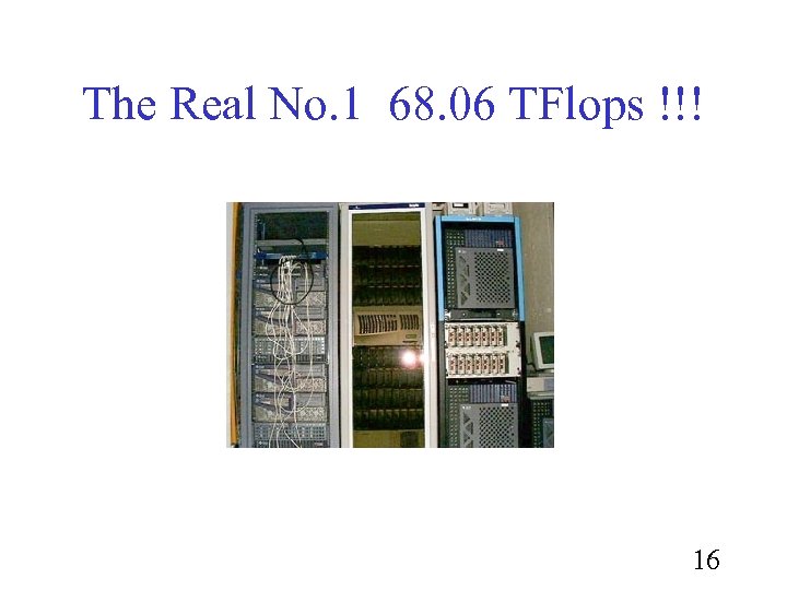 The Real No. 1 68. 06 TFlops !!! 16 