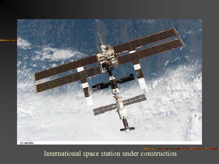 International space station under construction 