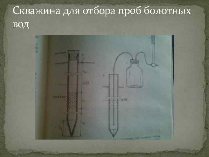 Скважина для отбора проб болотных вод 
