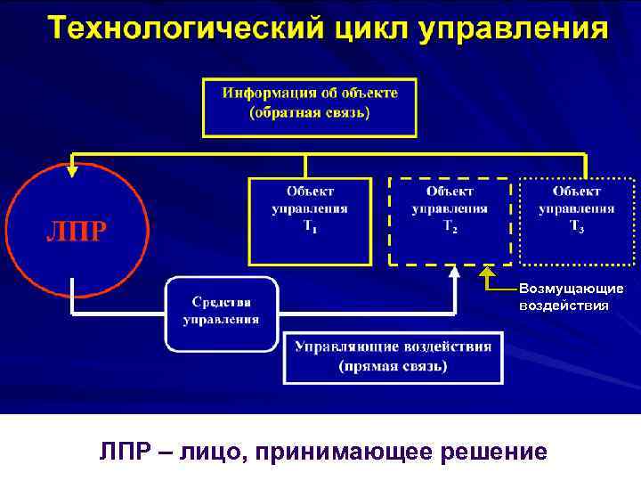 Возмущающие воздействия ЛПР – лицо, принимающее решение 