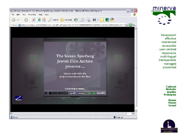 transparent effective maintained accessible user-centred responsive multi-lingual interoperable managed preserved Cultural Website Quality Principles
